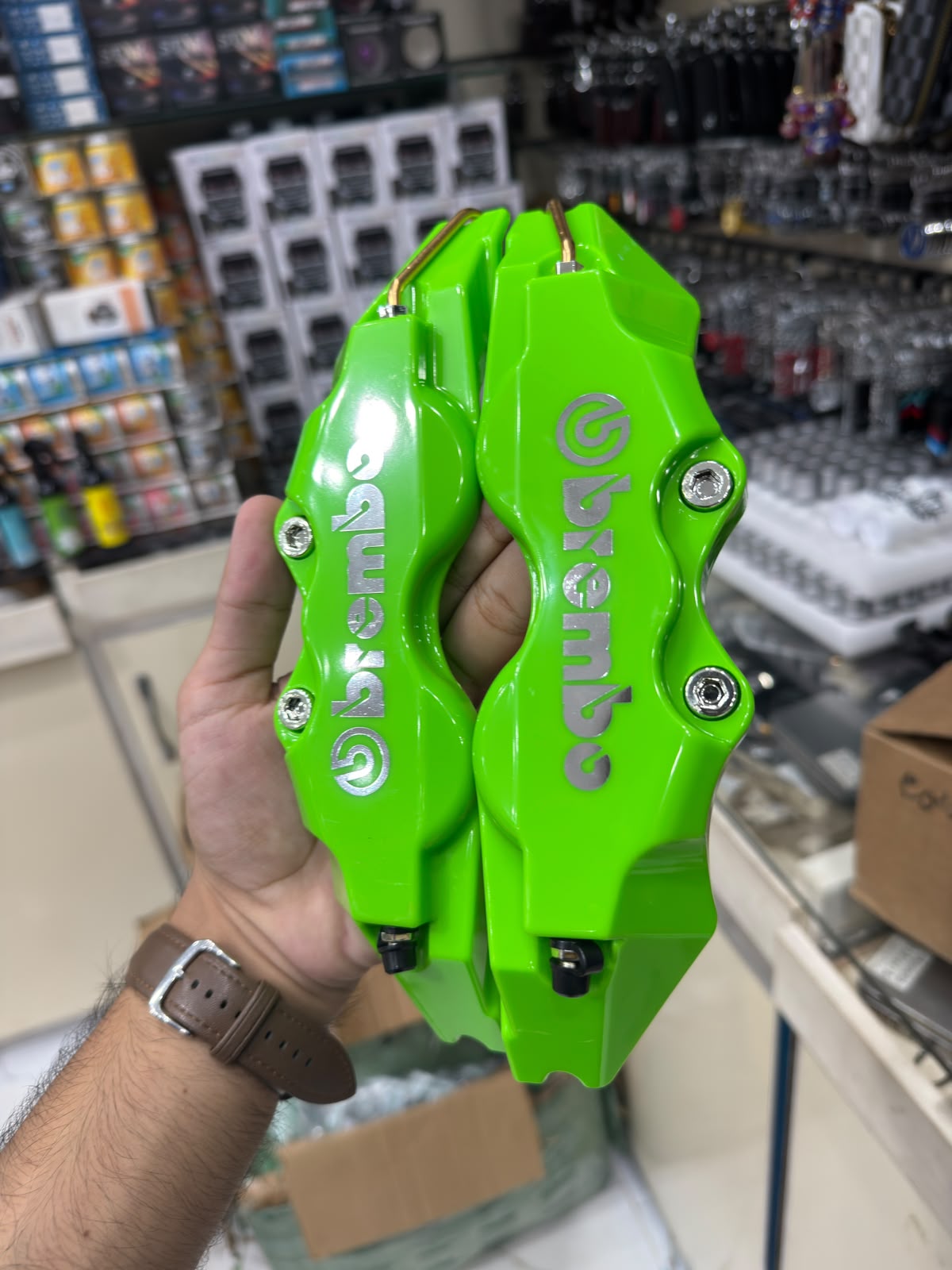 Lime Green Brembo Brake Callipers