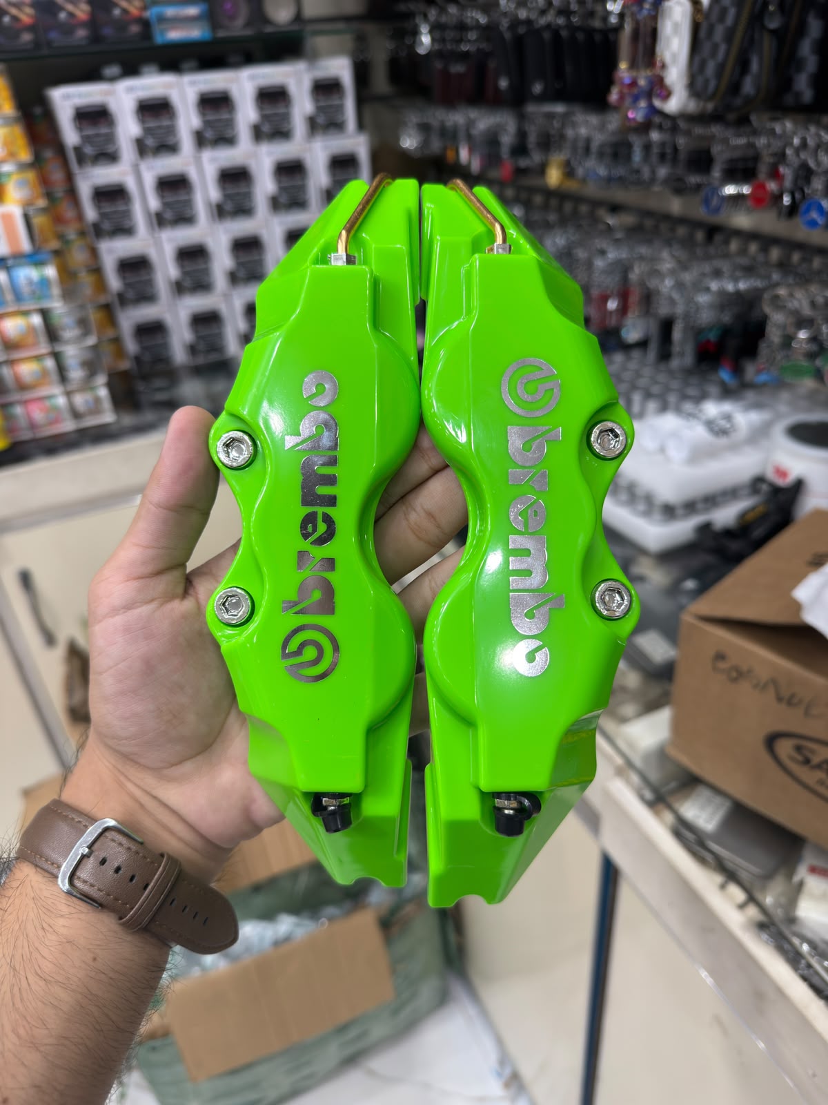 Lime Green Brembo Brake Callipers