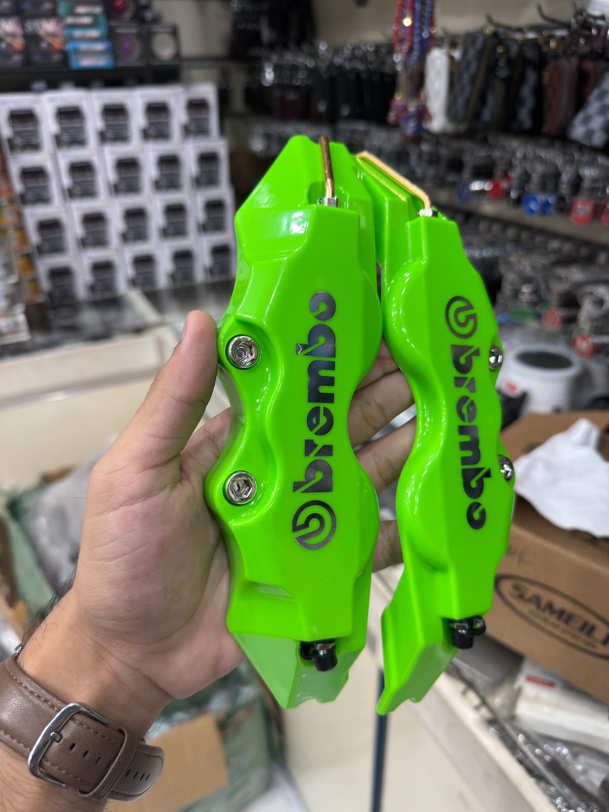Lime Green Brembo Brake Callipers