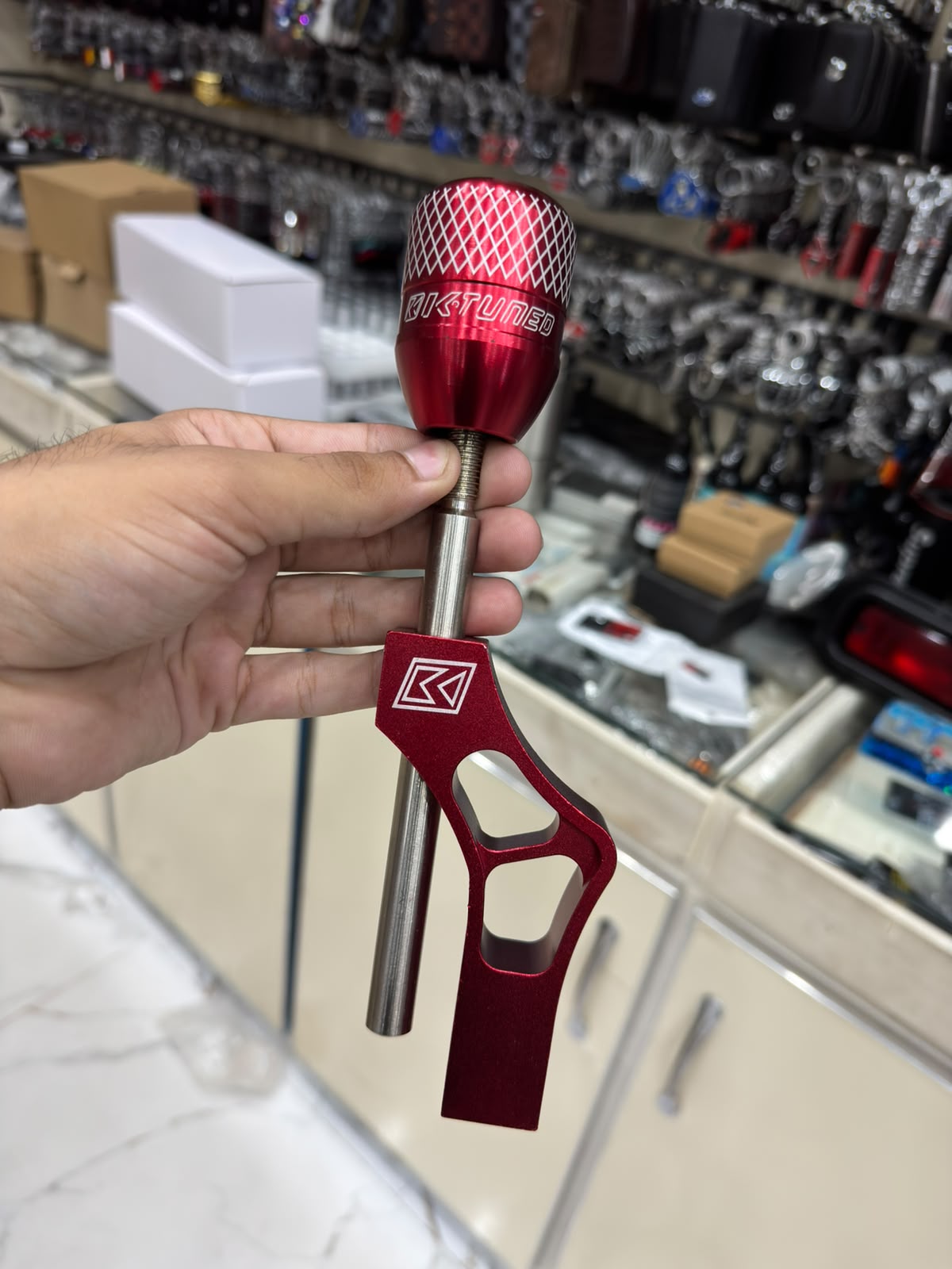 Red Custom Racing Gear Shifter