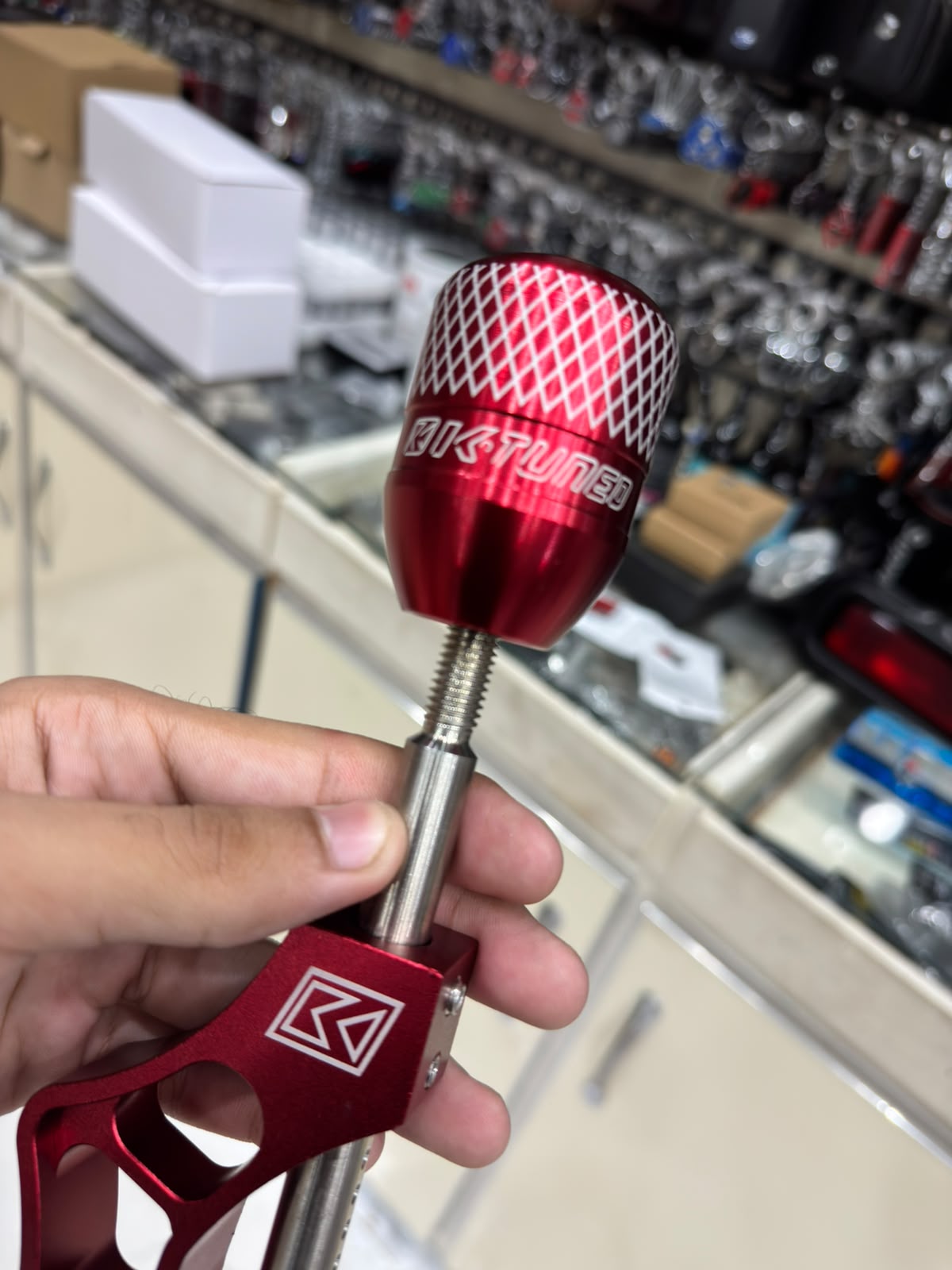 Red Custom Racing Gear Shifter
