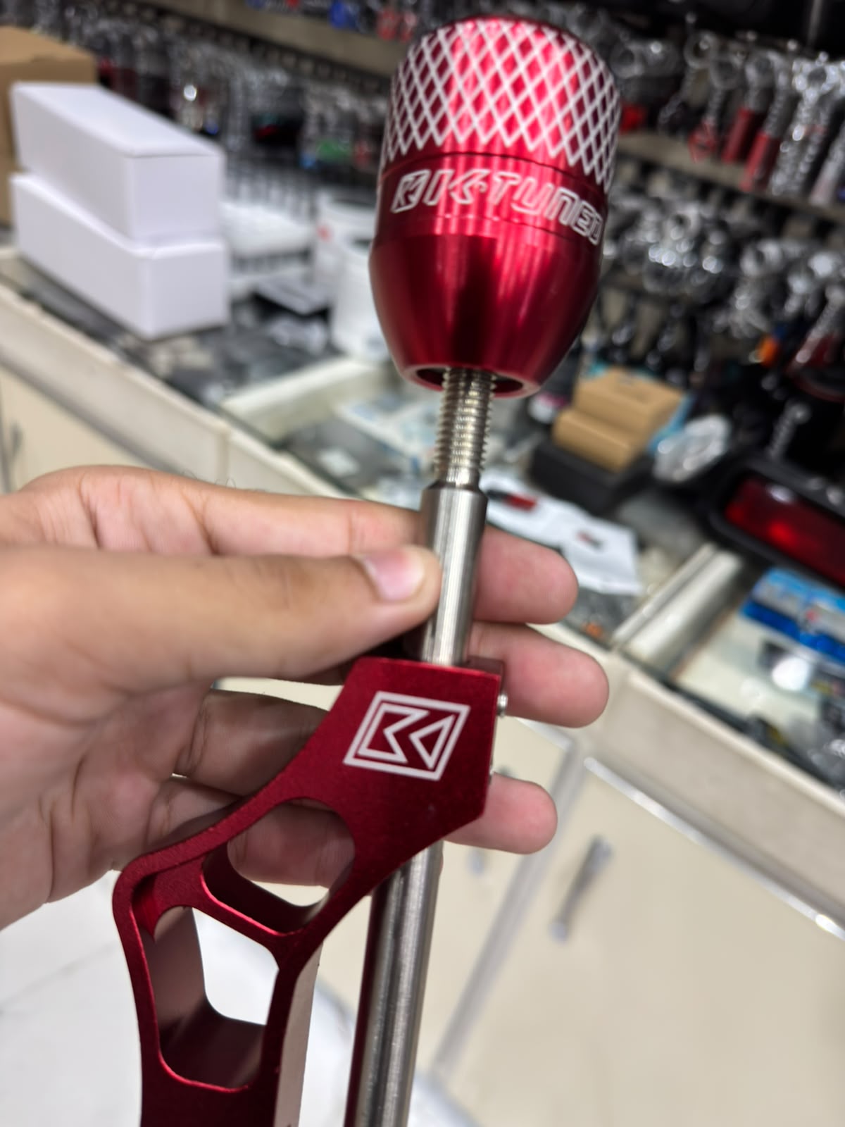 Red Custom Racing Gear Shifter