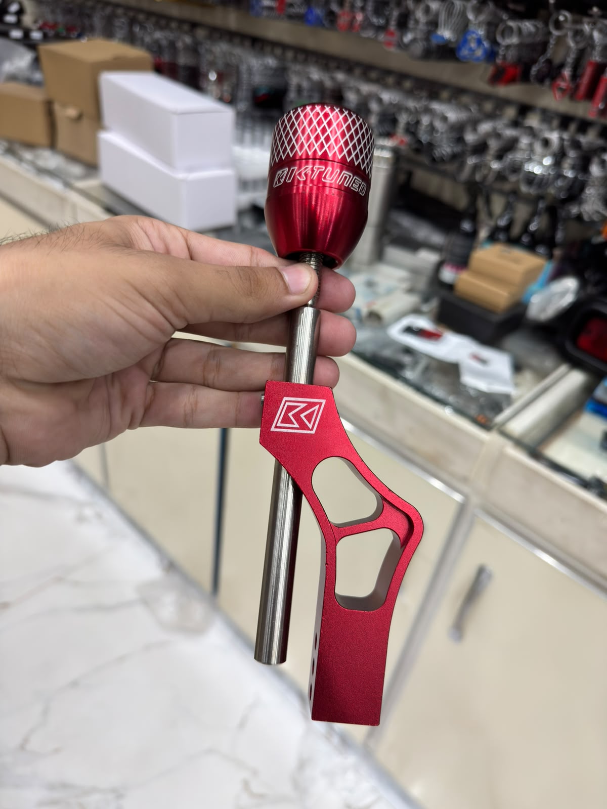 Red Custom Racing Gear Shifter