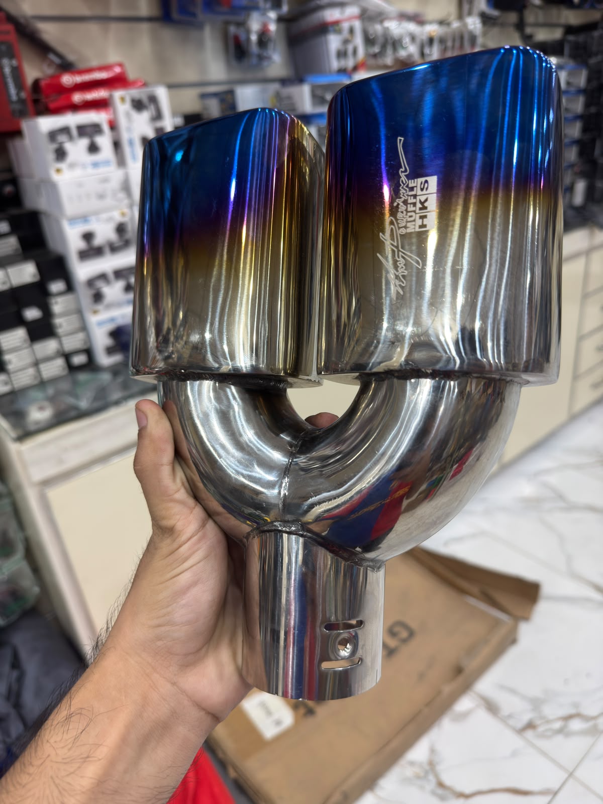 Universal Dual Stainless Steel Exhaust Tip